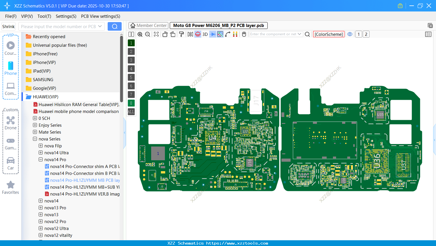 Moto G8 Power M6206_MB_P2 PCB Layer